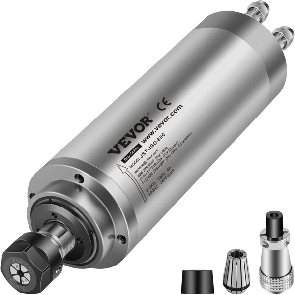 VEVOR Spindle Motor 2.2KW Water Cooled CNC Spindle Motor 2HP ER20